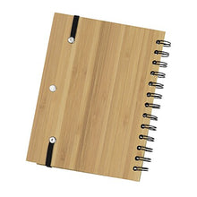 Load image into Gallery viewer, Syracuse Bamboo Cover Notebook with Pen - Wordmark EA Logo