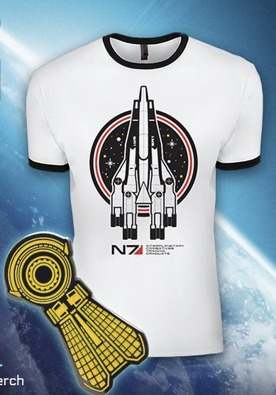 Mass Effect | T-shirt rétro Normandy