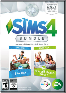 Sims 4 Spa Day/Perfect Patio Bundle - PC - Digital Code