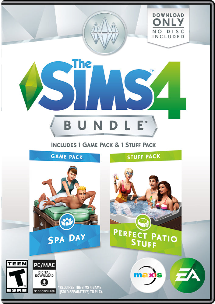 Sims 4 Spa Day/Perfect Patio Bundle - PC - Digital Code